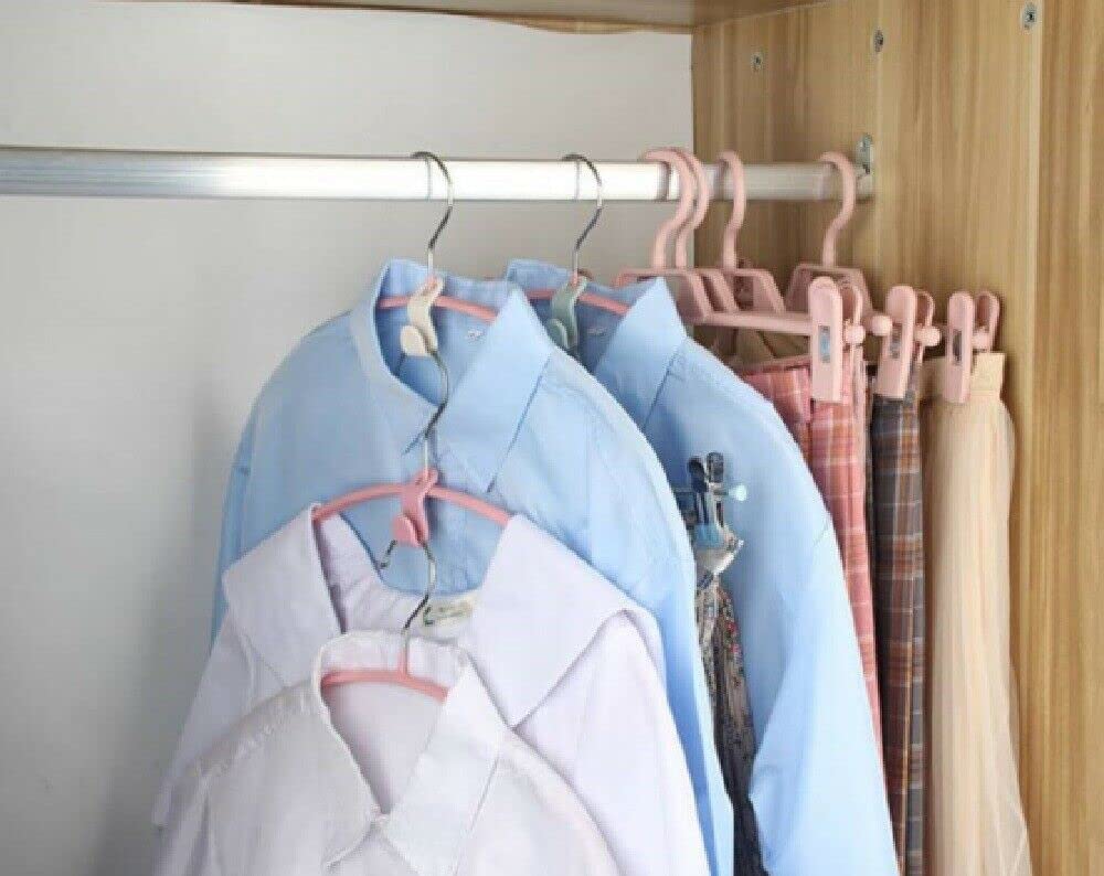 40-Pack Space Saving Closet Hanger Connector Hooks - Clothes Hanger Organizer Clips for Wardrobe Storage (Ideal for Small Closets, Dorm Rooms & Travel)