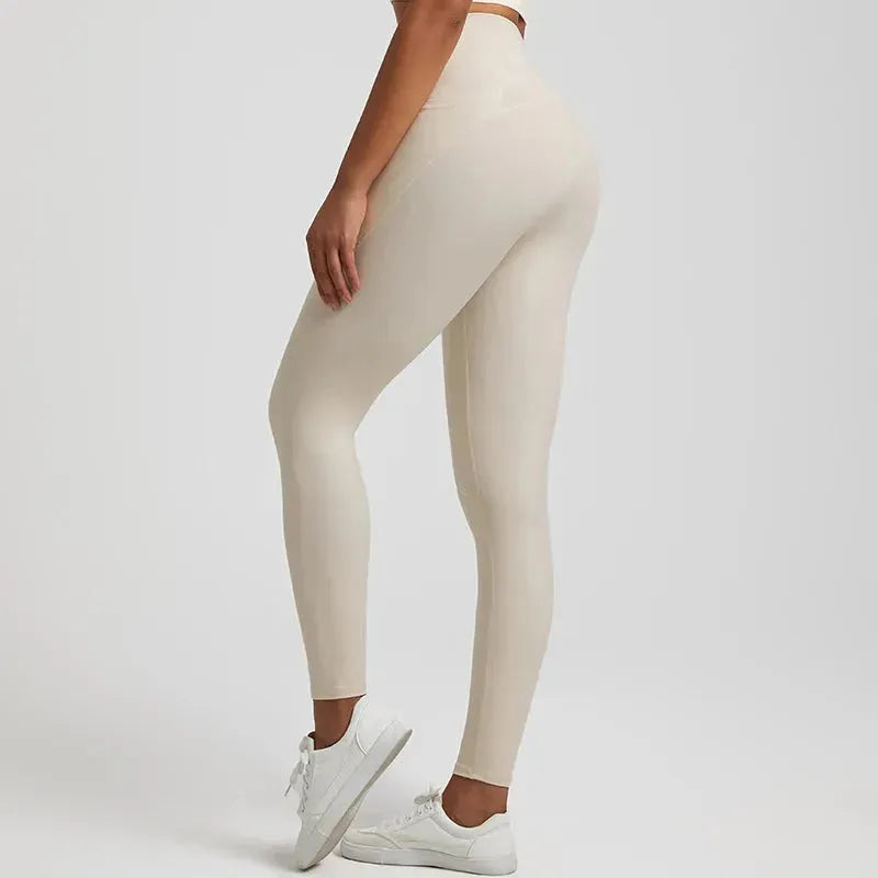Seamless Nude Yoga Pants for Women - 3 Pocket High Waisted Gym Leggings with Push Up Effect | Perfect for Workouts, Running & Lounge Wear