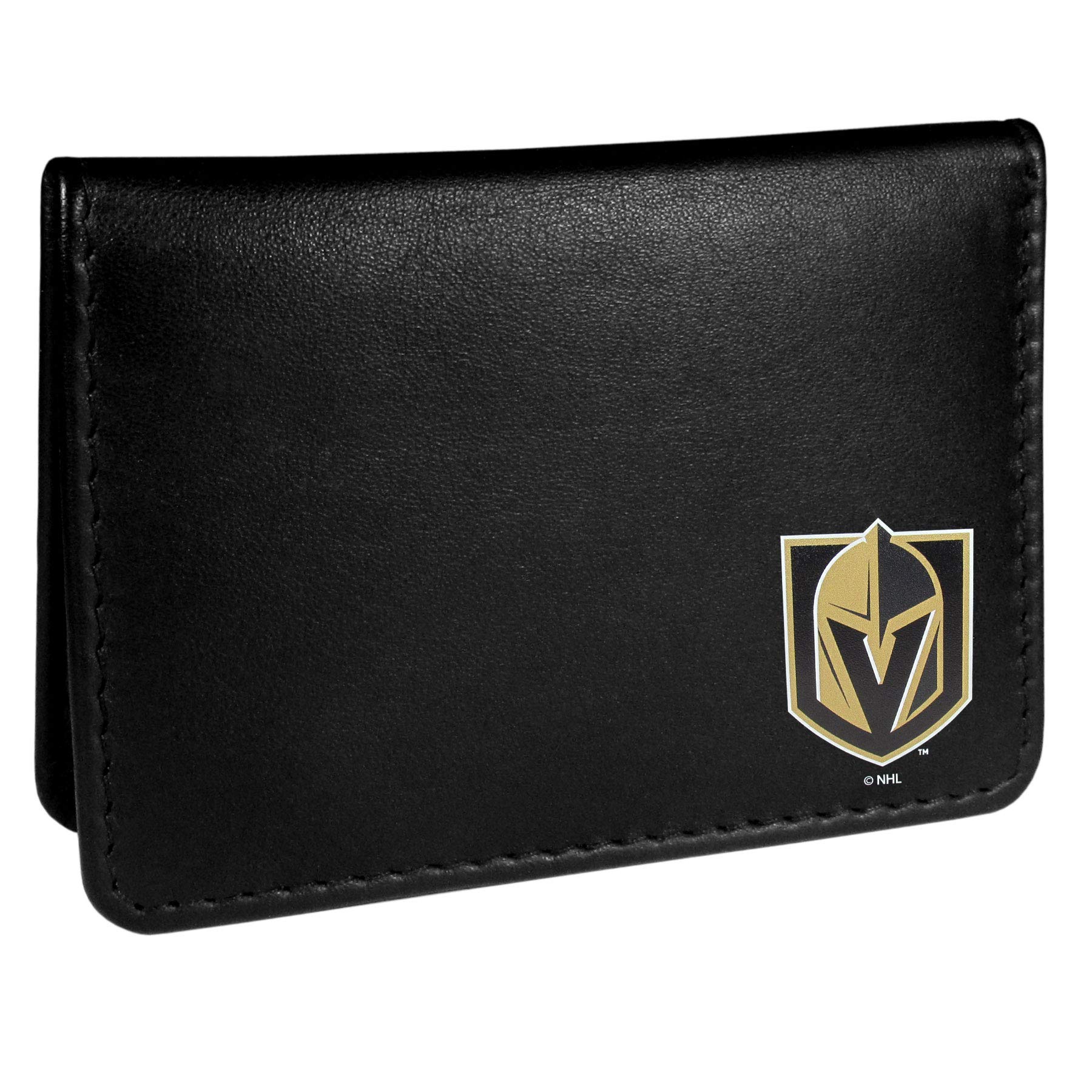 Siskiyou Sports NHL Vegas Golden Knights Bi-fold Wallet for Men - Premium Black Leather Wallet - Perfect for Game Day, Travel & Everyday Use