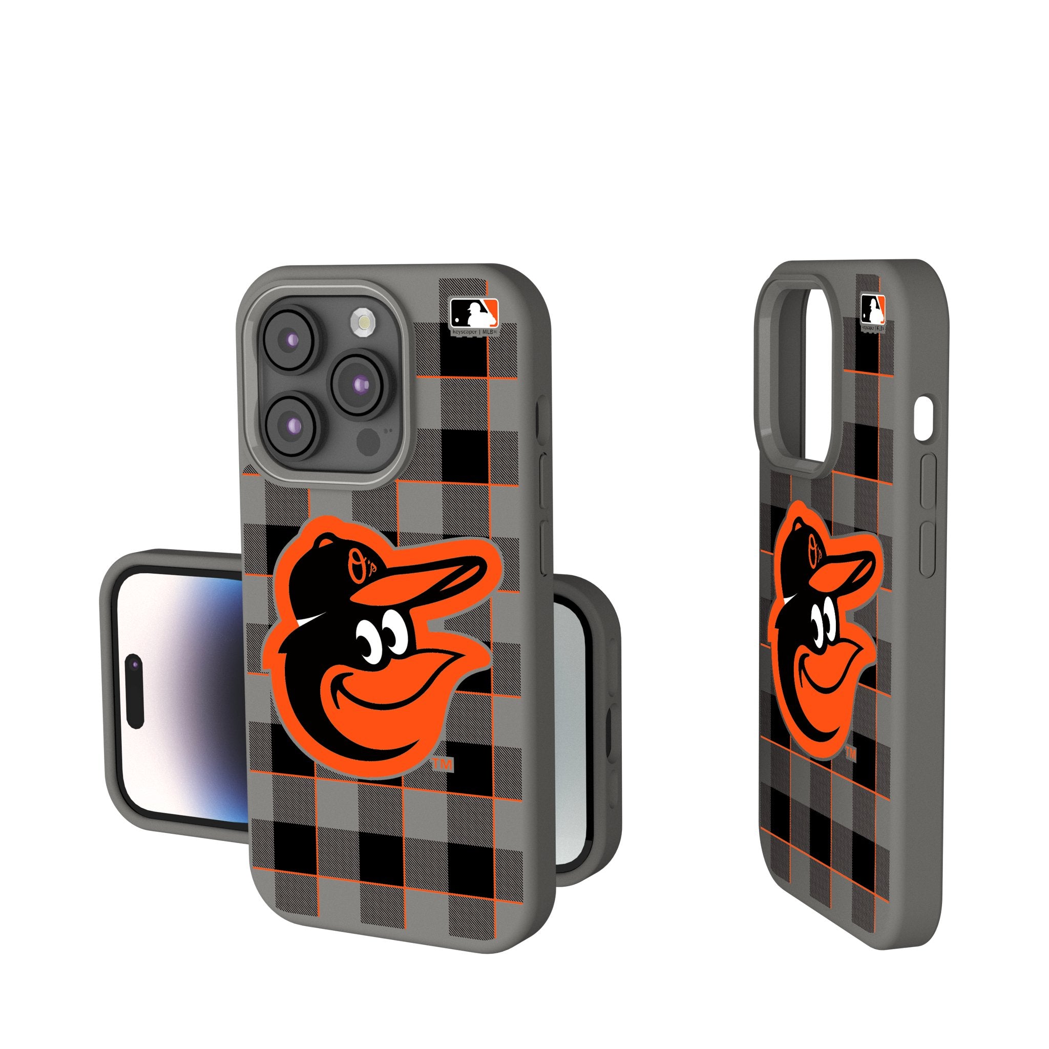Baltimore Orioles Plaid Soft Touch Phone Case - Durable Protective Cover for iPhone & Android - Perfect for Baseball Fans & Game Day