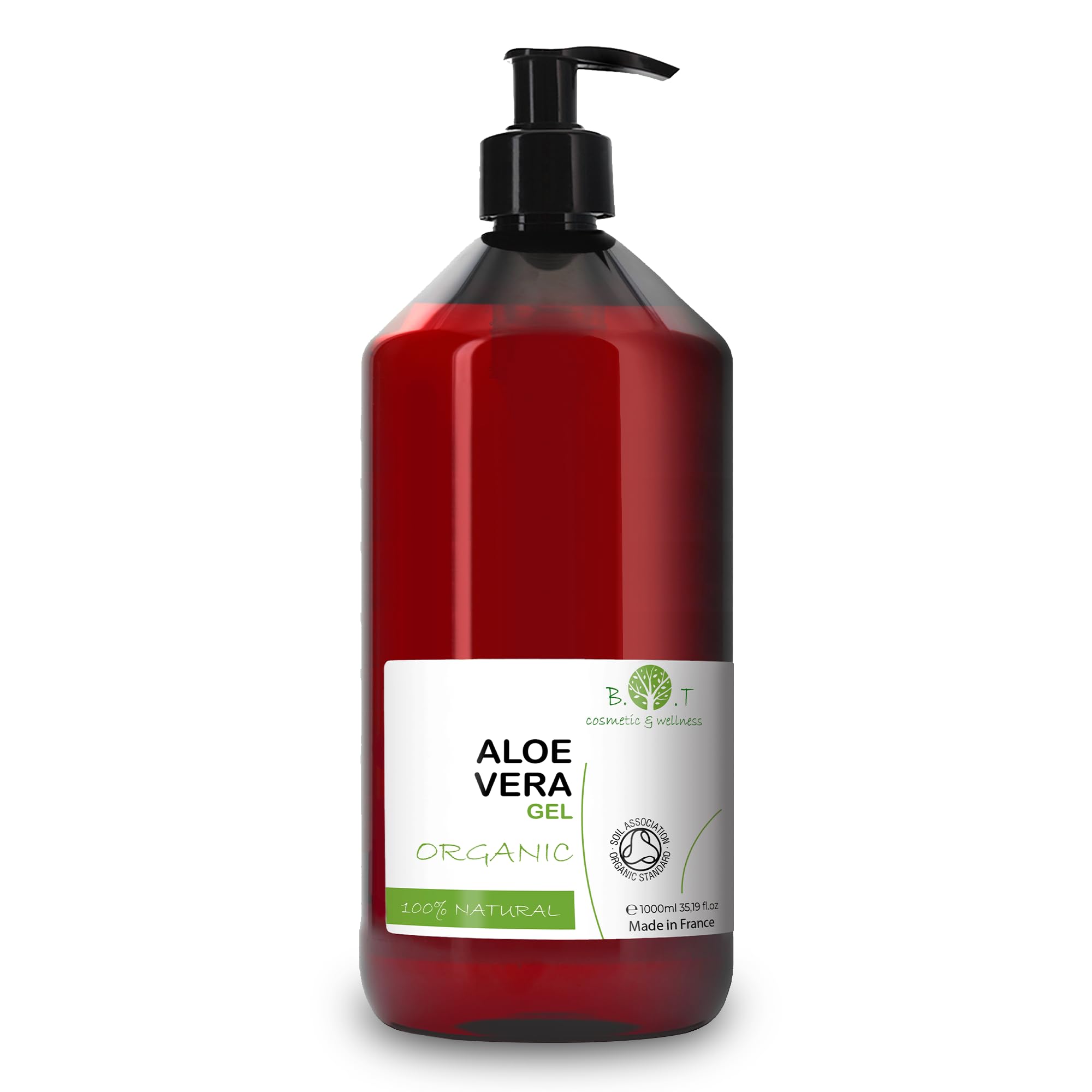 99% Pure Organic Aloe Vera Gel 1000ml - After Sun Soothing Gel for Face, Body, Hands & Hair - Natural Hydrating Gel for Sunburn, Acne & Post-Waxing Care - Eco-Friendly Skincare Solution