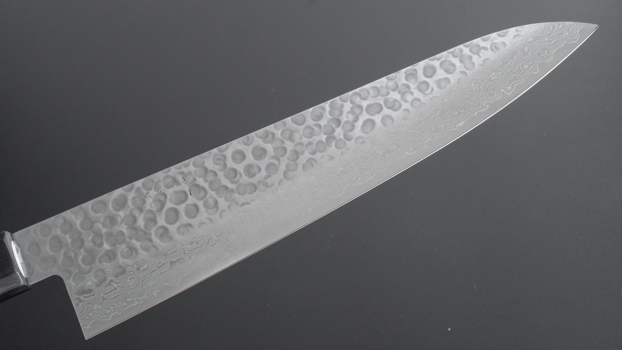 Hitohira HG Tsuchime Damascus Gyuto 240mm Japanese Chef Knife - Rosewood Handle, Hand-Forged High Carbon Steel - Perfect for Sushi, Meat Cutting & Professional Kitchen Use