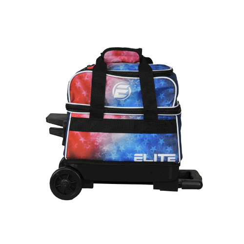 ELITE Basic Single Roller Bowling Bag - Red, Blue, White | Durable & Lightweight for League Play & Practice | Perfect for Bowling Enthusiasts & Beginners