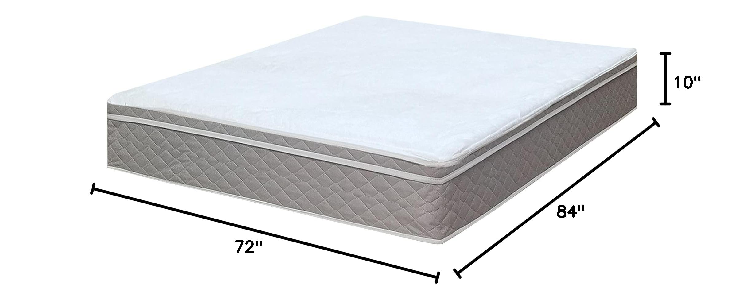 Greaton 10-Inch Medium Plush Eurotop Pillowtop Innerspring Mattress - California King Size, Luxury Support for Side & Back Sleepers, Perfect for Master Bedrooms & Guest Rooms