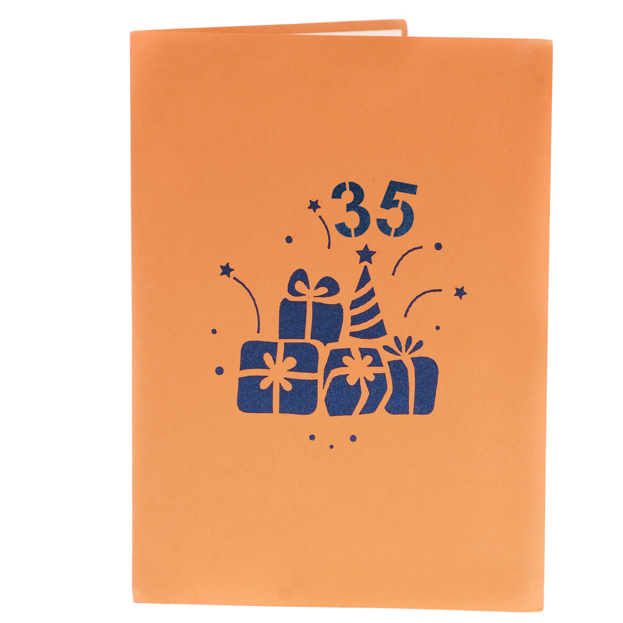 35th Birthday Pop Up Card - 3D Greeting Card for Daughter, Son, Granddaughter, Niece, Nephew | Unique 35 Year Old Birthday Gift for Women & Men | Perfect for Milestone Celebrations, Office Gifts & Surprise Parties