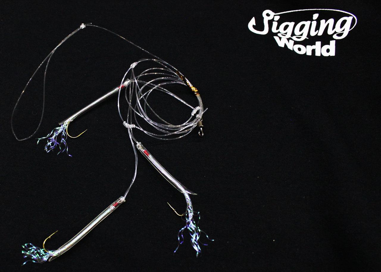 Jigging World 3 Hook Mackerel Rigs - Premium Saltwater Fishing Rig for Trolling & Casting | Perfect for Mackerel, Bluefish & Striped Bass | Ideal for Offshore & Inshore Fishing Trips