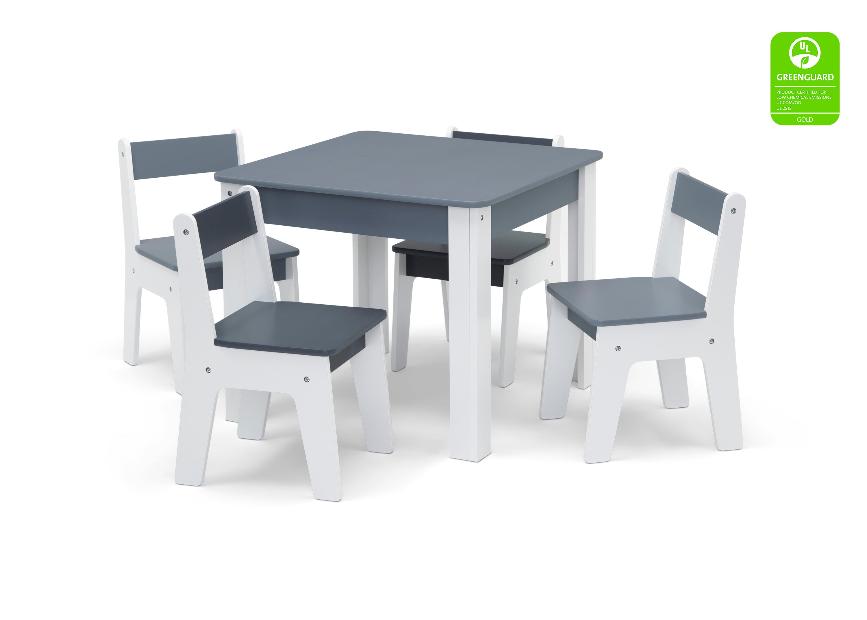 GapKids Table and 4 Chair Set - Wooden Kids Furniture for Dining, Studying & Play - Perfect for Playroom, Classroom or Children's Bedroom