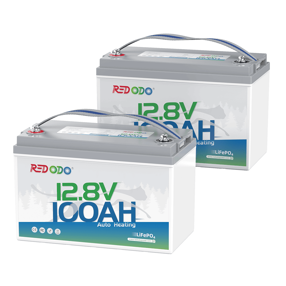 Redodo 12V 100Ah Self Heating LiFePO4 Lithium Battery - Deep Cycle for RV, Marine Boat, Solar Power & Off-Grid Systems | Perfect for Cold Weather Camping & Emergency Backup Power