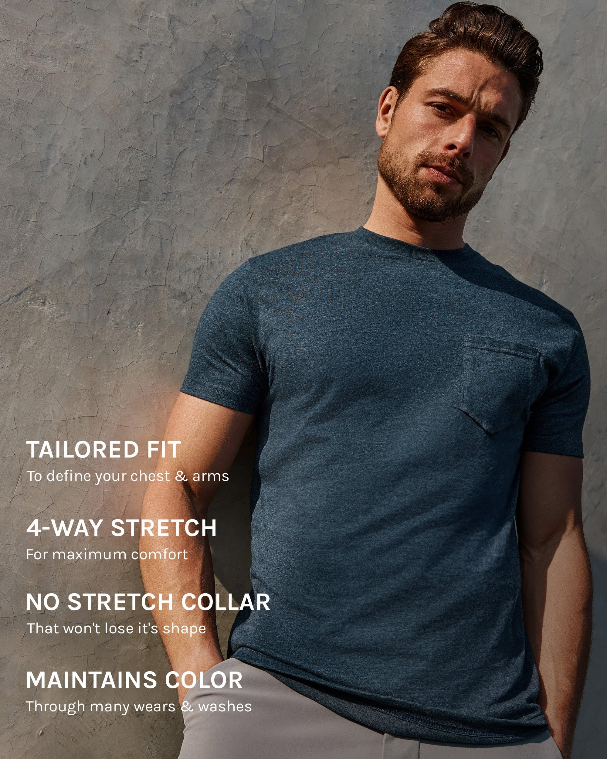 Premium Men's Pocket T-Shirts | Soft Fitted Short Sleeve Tee (Sizes S-4XL) | INTO THE AM Brand | Perfect for Casual Wear, Gym & Everyday Comfort