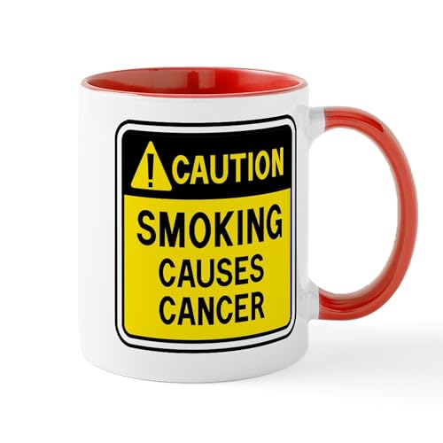White/Red Inside - Smoking Warning Mug