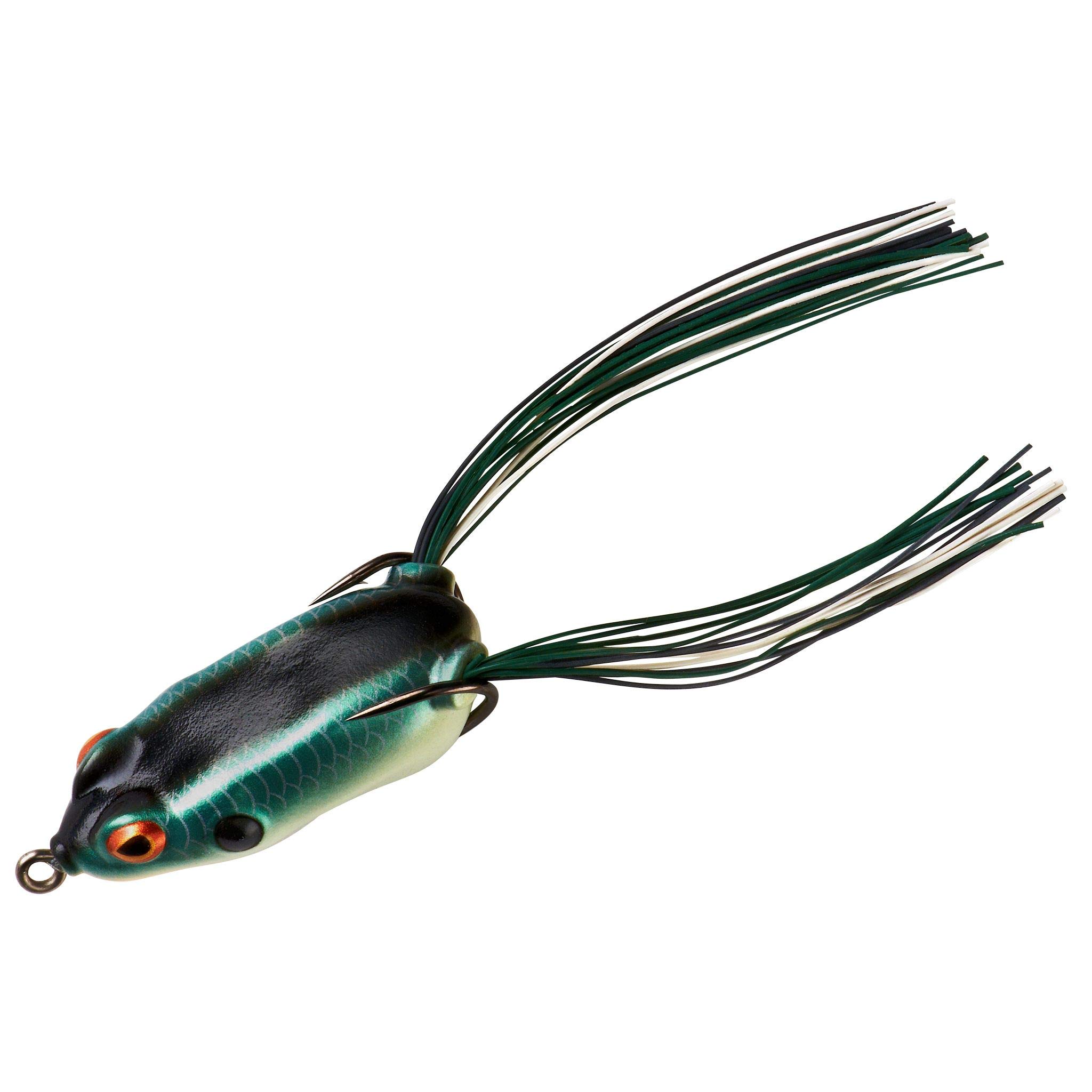 Booyah Pad Crasher Jr Weedless Hollow Body Frog Lure - Topwater Bass Fishing Bait with Sharp Hooks - Perfect for Lily Pads, Heavy Cover & Shallow Water Bass Fishing