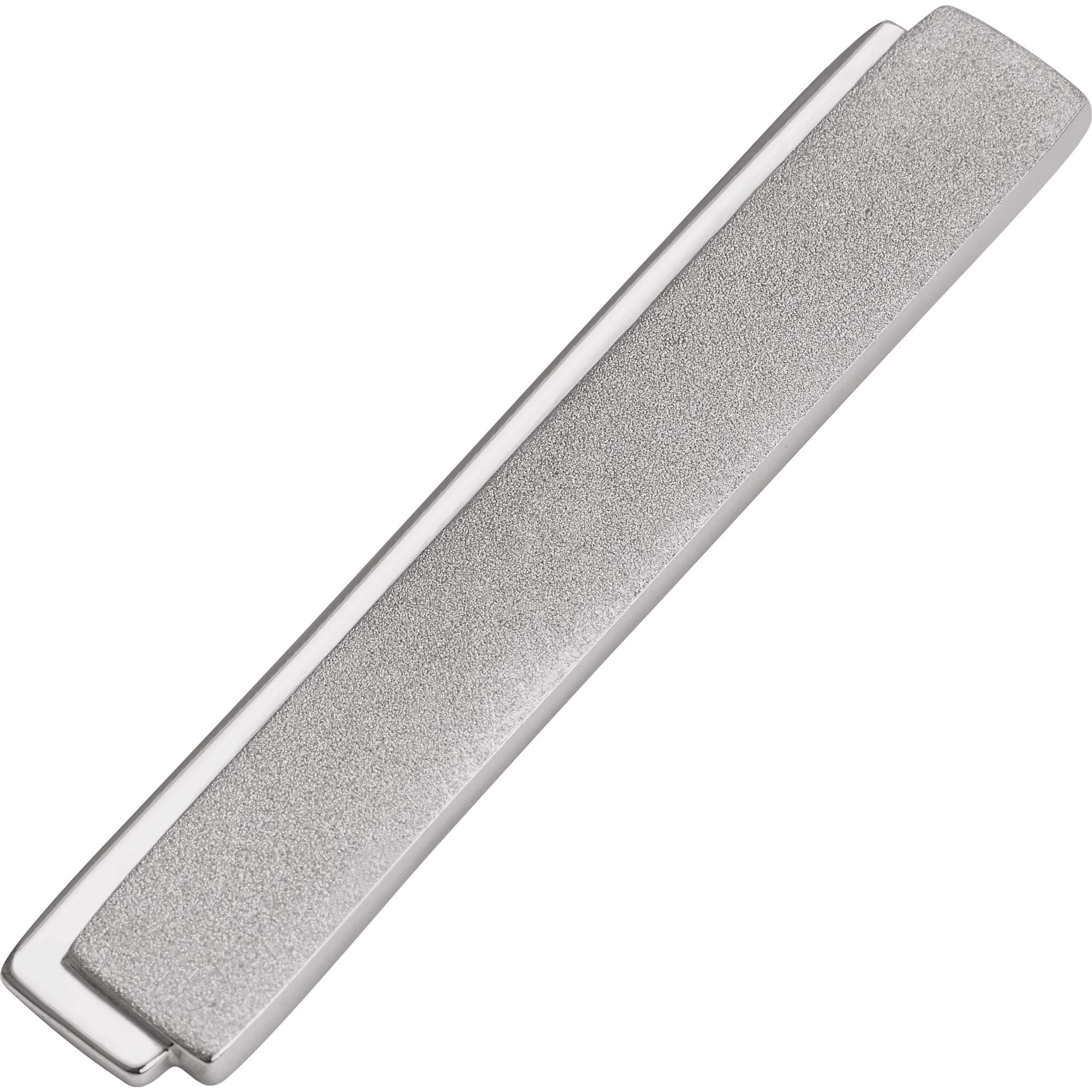 Bonyak Sterling Silver Tie Bar for Men - Classic Elegant Necktie Accessory for Weddings, Business & Formal Events