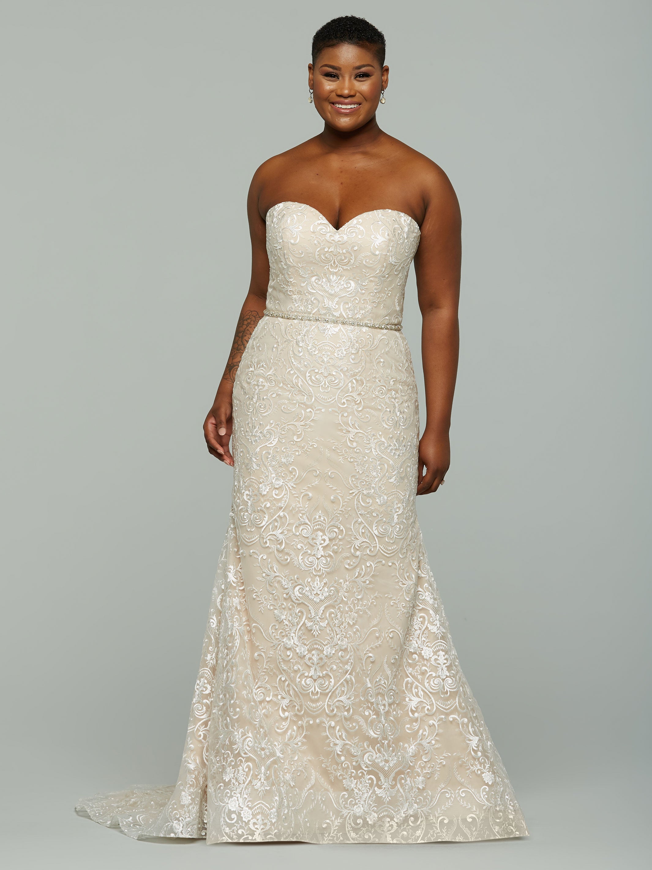 Elegant Beth Lace Mermaid Wedding Dress - Romantic A-Line Bridal Gown for Beach, Church & Formal Ceremonies