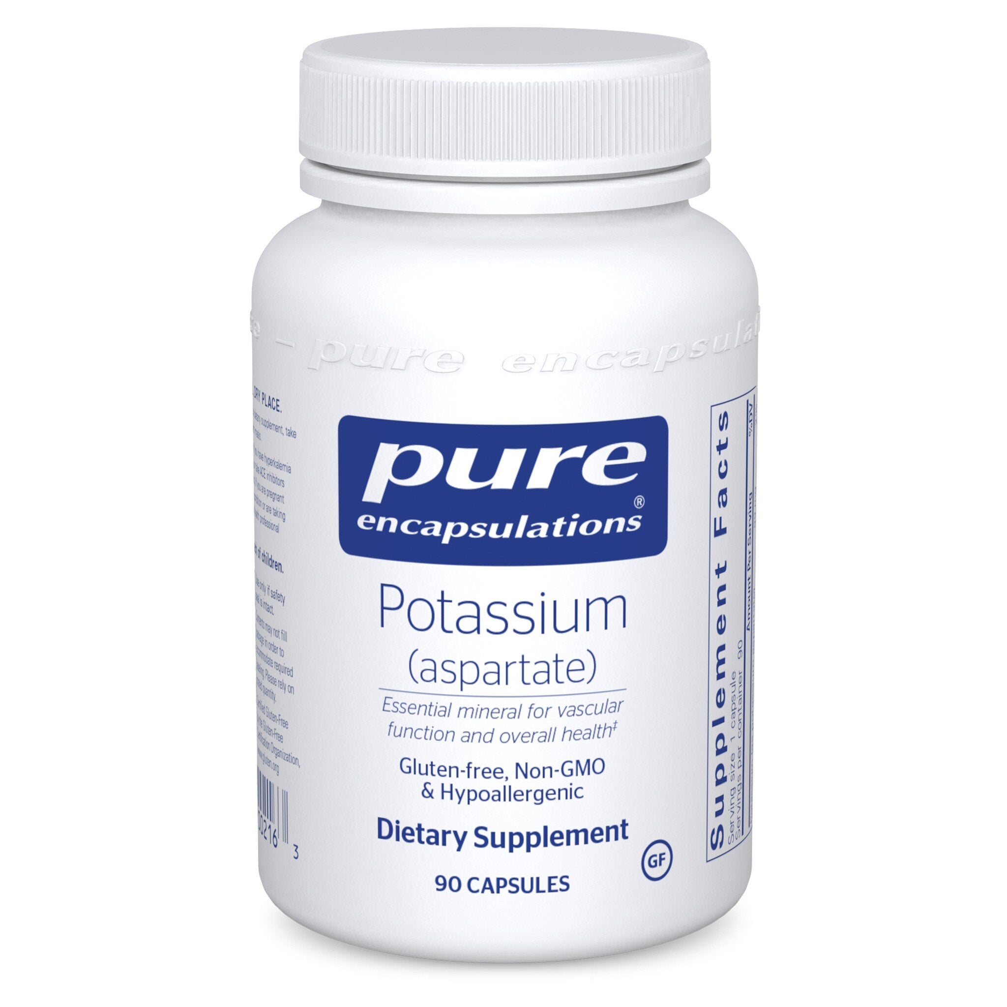Pure Encapsulations Potassium (aspartate) Supplement - Supports Heart Health & Muscle Function - Ideal for Athletes & Active Lifestyles