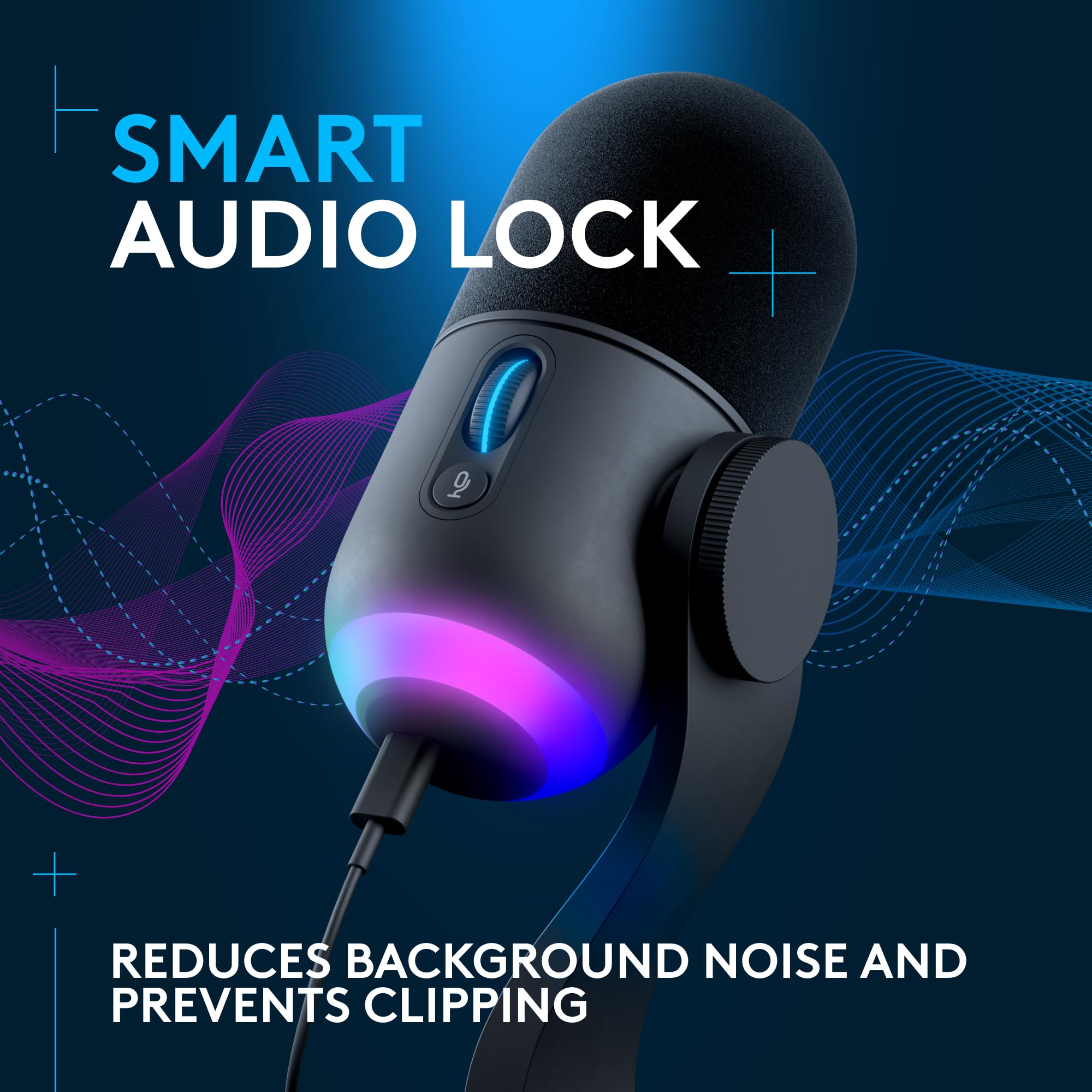 Logitech G Yeti GX RGB Gaming Microphone with LIGHTSYNC & Blue VO!CE - USB Plug & Play for PC/Mac - Supercardioid Mic for Streaming, Podcasting & Gaming (Renewed, Black) - Perfect for Twitch, Discord & YouTube Content Creation