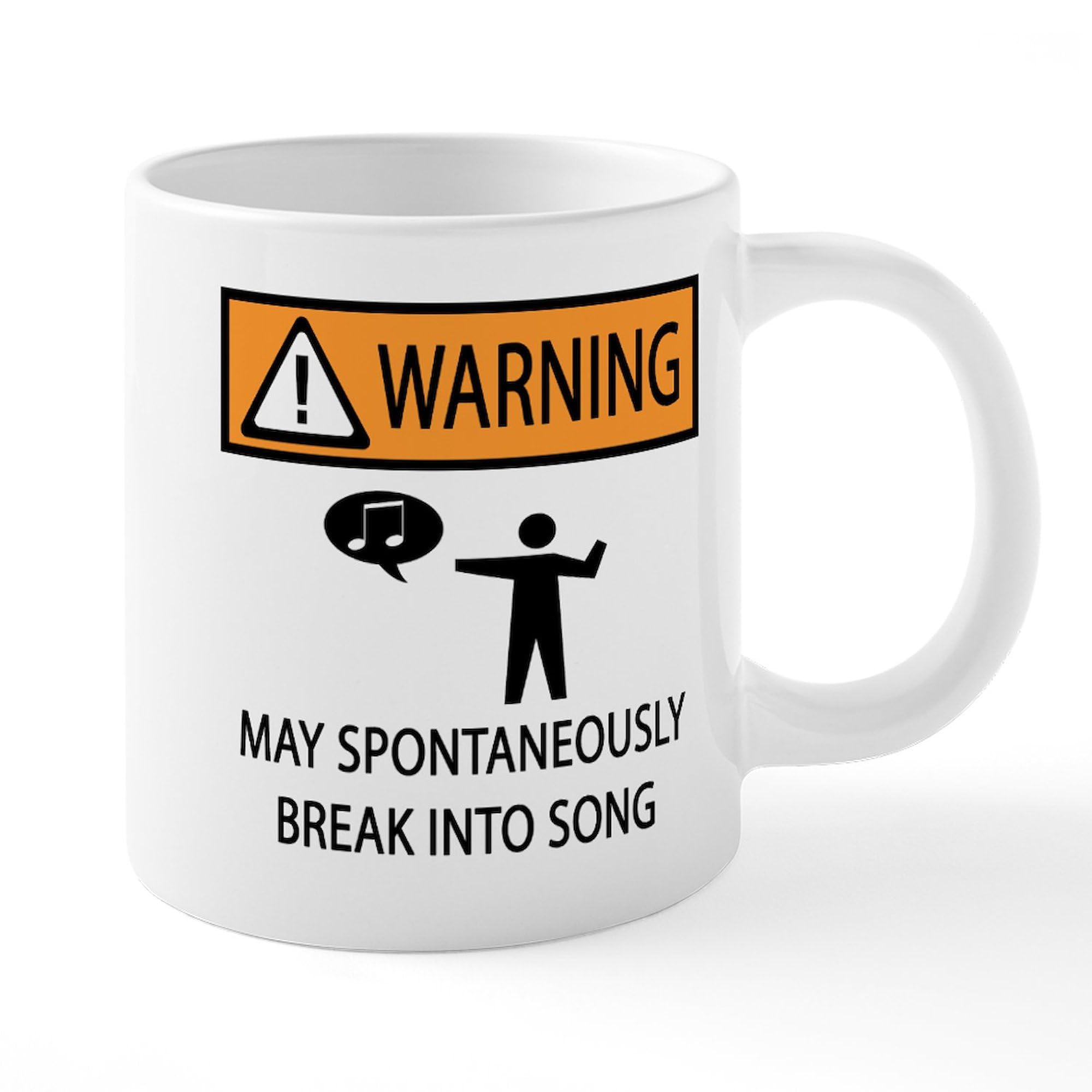 Spontaneous Singer 20 oz Ceramic Coffee Mug - Large Insulated Tea Cup for Musicians & Music Lovers - Perfect Gift for Birthday, Christmas & Office Use