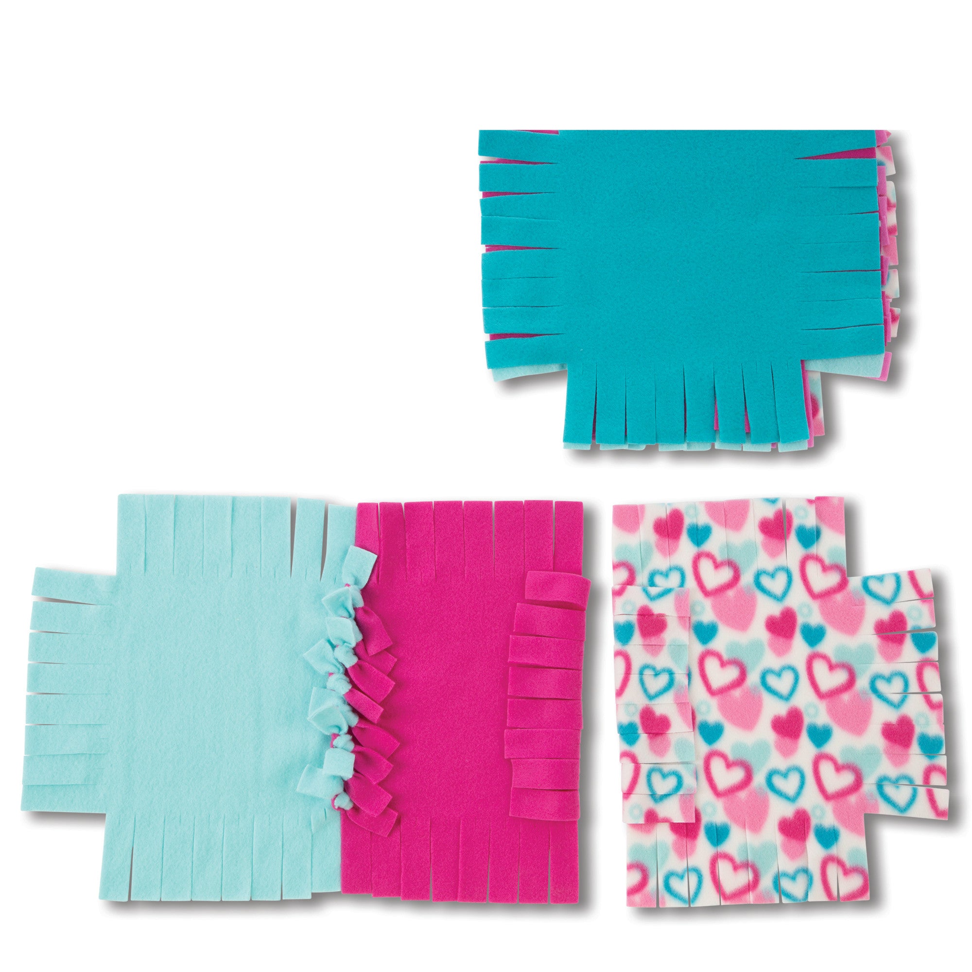 No Sew DIY Heart Fleece Blanket Craft Kit - Soft & Cozy Handmade Blanket for Valentine's Day, Gifts, Home Decor & Cuddling