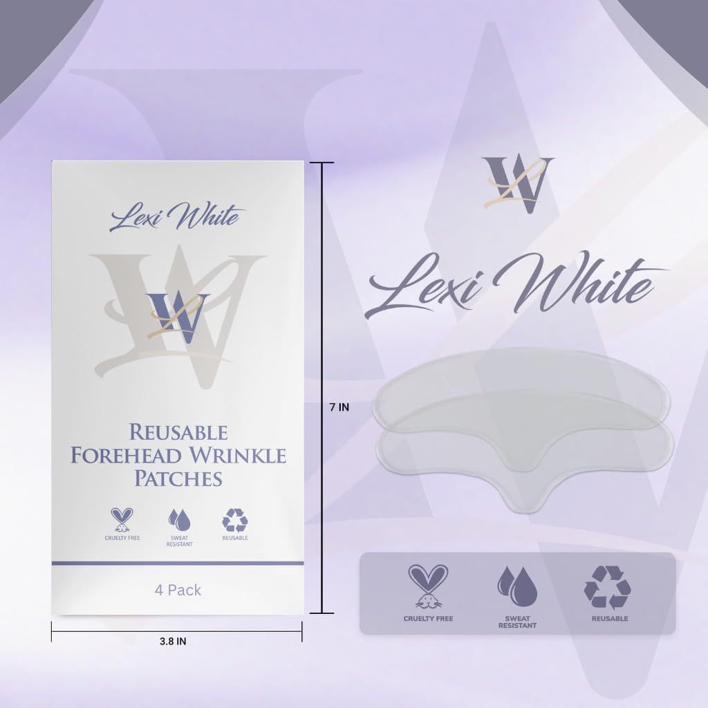 Reusable Silicone Forehead Wrinkle Patches - Anti Aging Face Tape for Overnight Wrinkle Reduction (10 Pack) | Perfect for Nighttime Skincare Routine & Smoothing Forehead Lines
