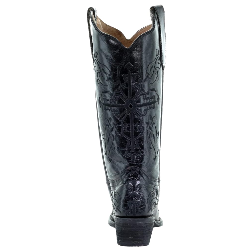 Corral Circle G Women's L5039 Western Boots - Brown Snip Toe with Cross Embroidery | Perfect for Country Dancing, Rodeo Events & Cowgirl Fashion