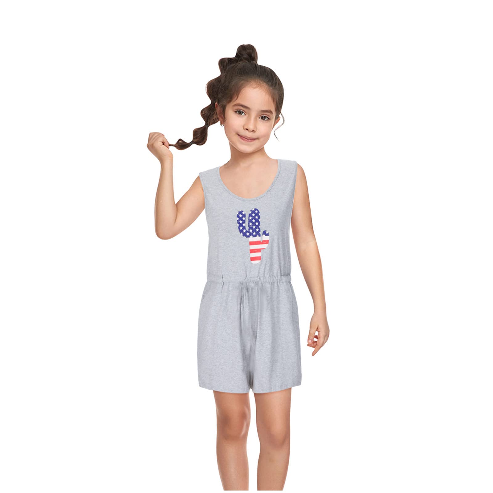 Posijego Gray Women's Cotton Patchwork Casual Sleeveless Jumpsuit - One Piece Coverall for Women (One Size) - Perfect for Summer Outings, Beach Cover-ups & Casual Wear