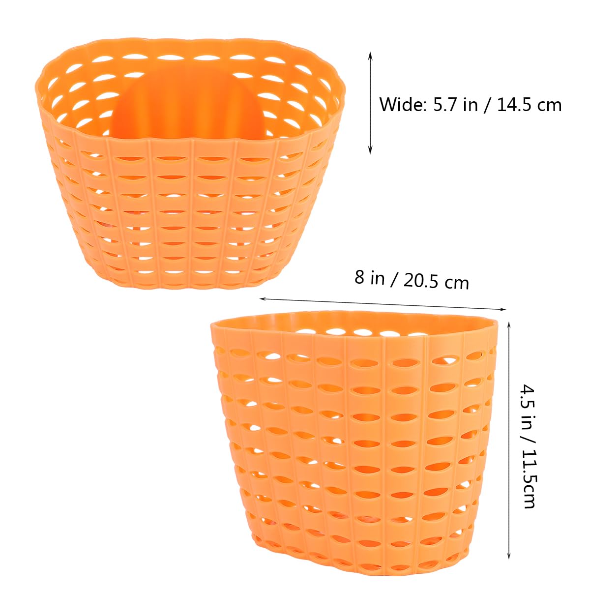 Kids Bike Basket - Front Handlebar Basket for Children's Bicycles | Durable Orange Bicycle Accessory | Perfect Gift & DIY Set for Outdoor Riding & Playtime Adventures