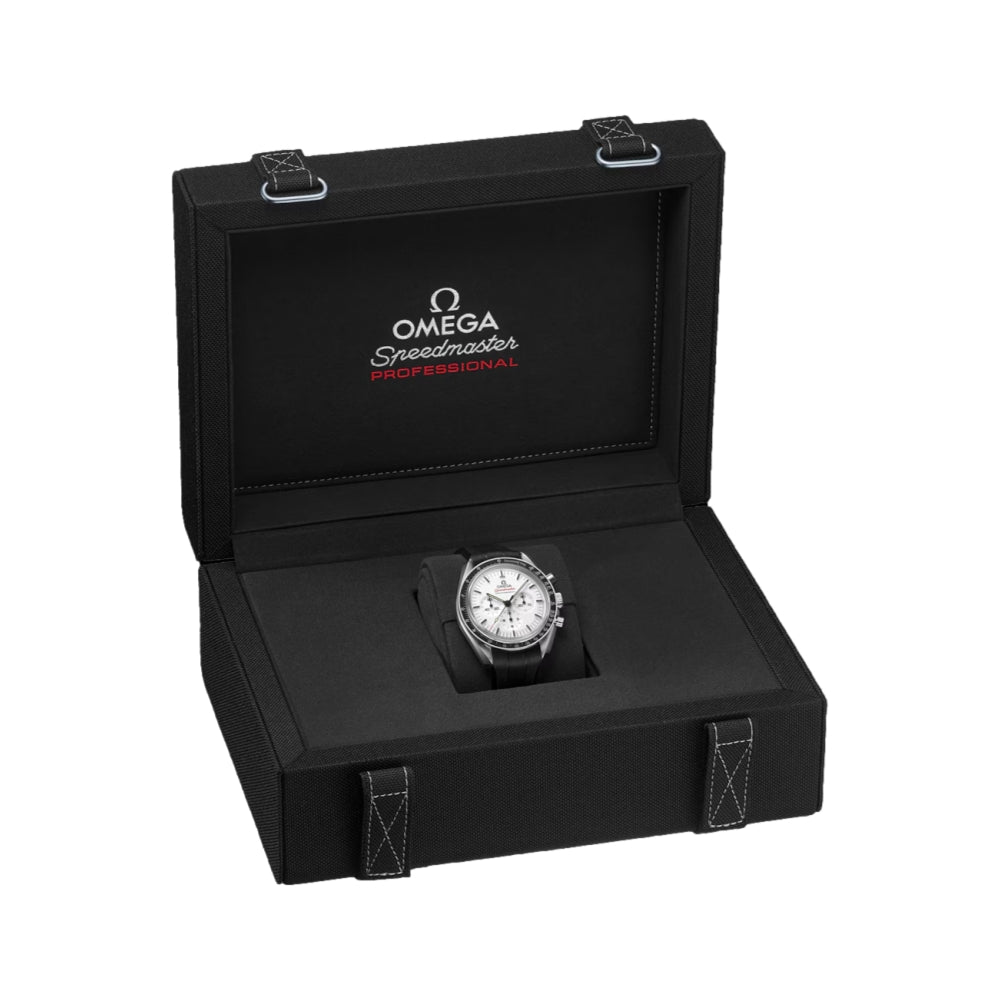 Speedmaster Moonwatch Professional Co-Axial Master Chronometer Chronograph 42mm - White Dial with Sapphire Crystal & Rubber Strap | Luxury Men's Watch for Space Enthusiasts & Professional Divers
