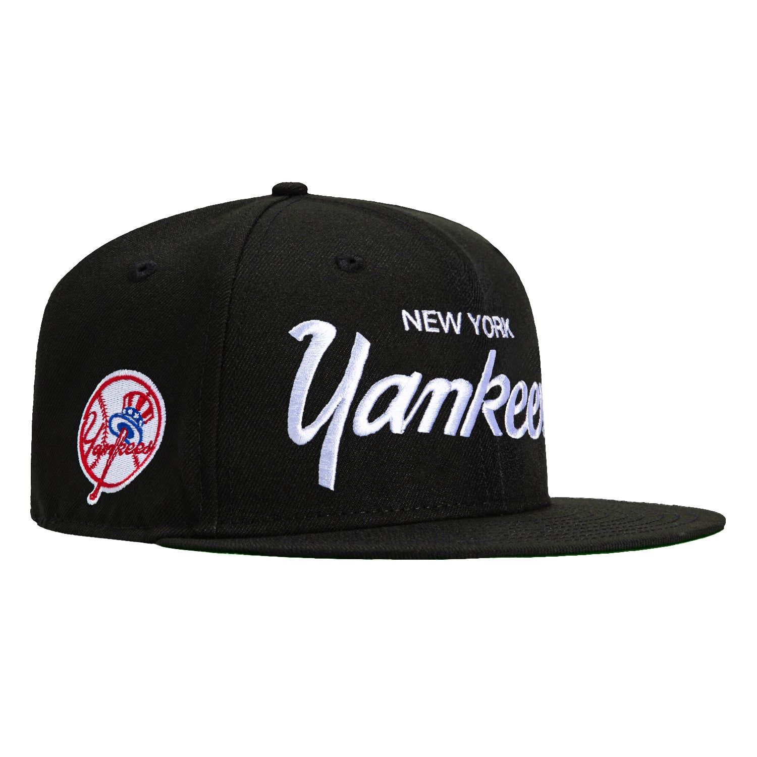 New Era 59Fifty New York Yankees Embroidered Logo Patch Adjustable Baseball Cap - Black | Official MLB Licensed Hat for Baseball Fans & Streetwear Fashion