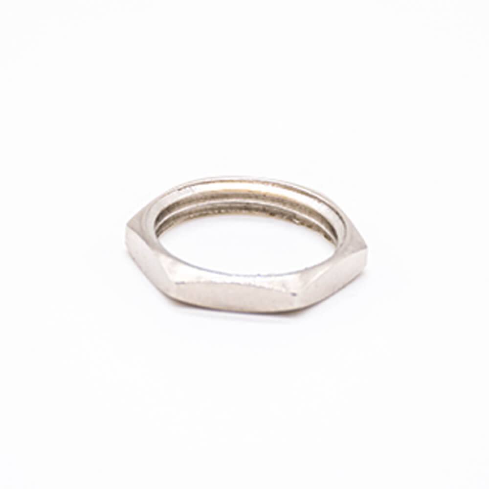 50PCS BNC Female Metal Nickel Plating Washer Nuts - High Quality RF Connector Accessories for CCTV, Security Cameras & Audio Video Equipment