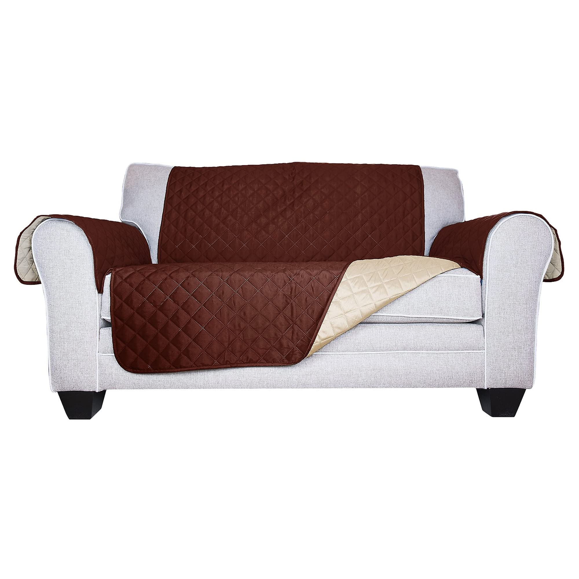Double Sided Quilted Microfiber Pet Furniture Protector - Waterproof Couch Cover for Dogs & Cats - Perfect for Sofas, Chairs and Car Seats