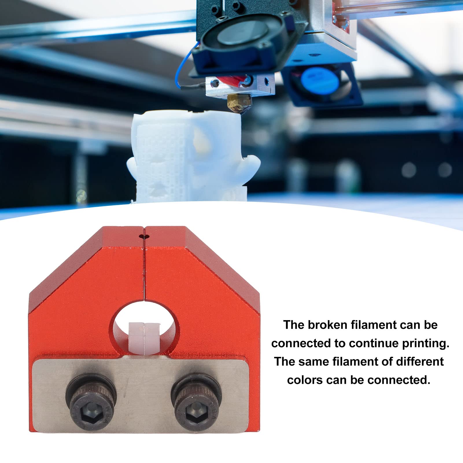 High-Quality Aluminum Alloy Filament Welding Connectors - Wide Compatibility with Filament Welders, Standard Design for PLA (Red) - Perfect for 3D Printing Repairs & DIY Projects