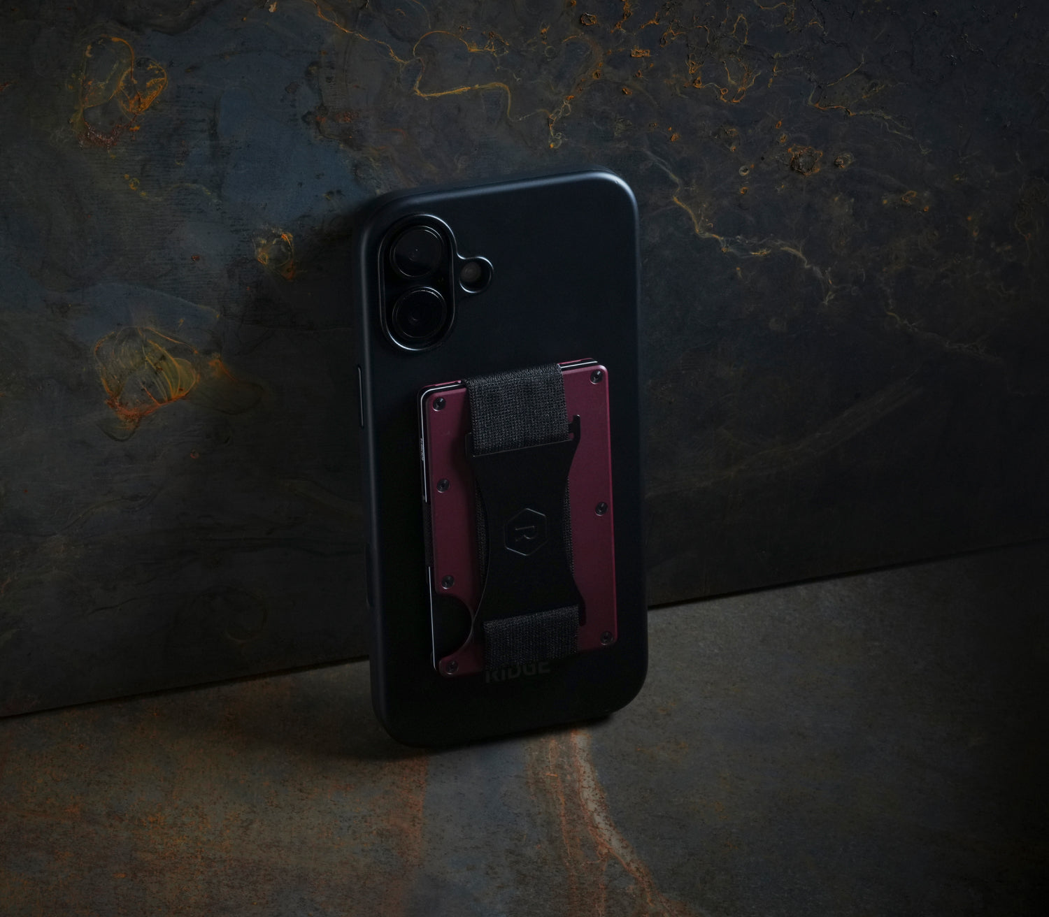 Ridge Wallet for MagSafe - Slim RFID Blocking Leather Wallet with Money Clip | Oxblood Red | Perfect for Everyday Carry, Travel & Minimalist Lifestyle