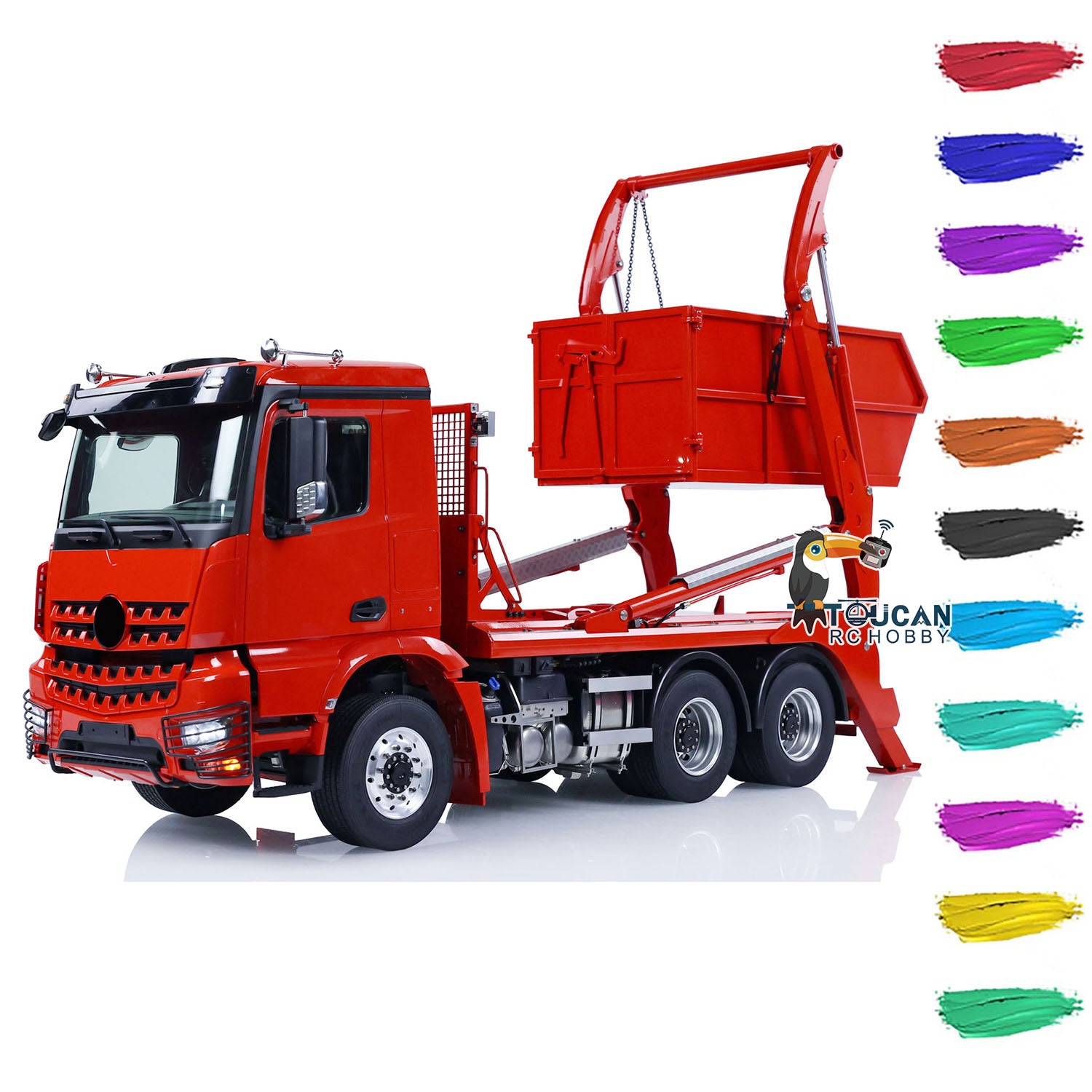 1/14 Scale VL18U K3363 RC Hydraulic Skip Loader - Metal Swing Arm Remote Controlled Dumper Truck - Simulation Construction Hobby Model (PNP/RTR) - Perfect for Indoor/Outdoor RC Construction Play & Collectors