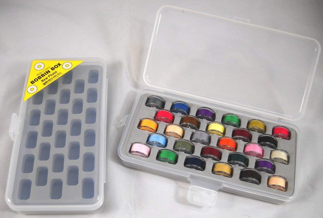2-Pack Bobbin Box Organizers for Sewing Thread Spools - Perfect for Crafting, Quilting & Sewing Room Storage