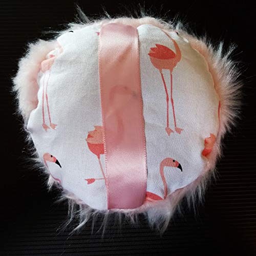 Pink Flamingo Yeti Powder Puff for Dusting Powder - Large Size Makeup Brush for Loose Powder & Setting Powder - Perfect for Professional Makeup & Travel Beauty Essentials