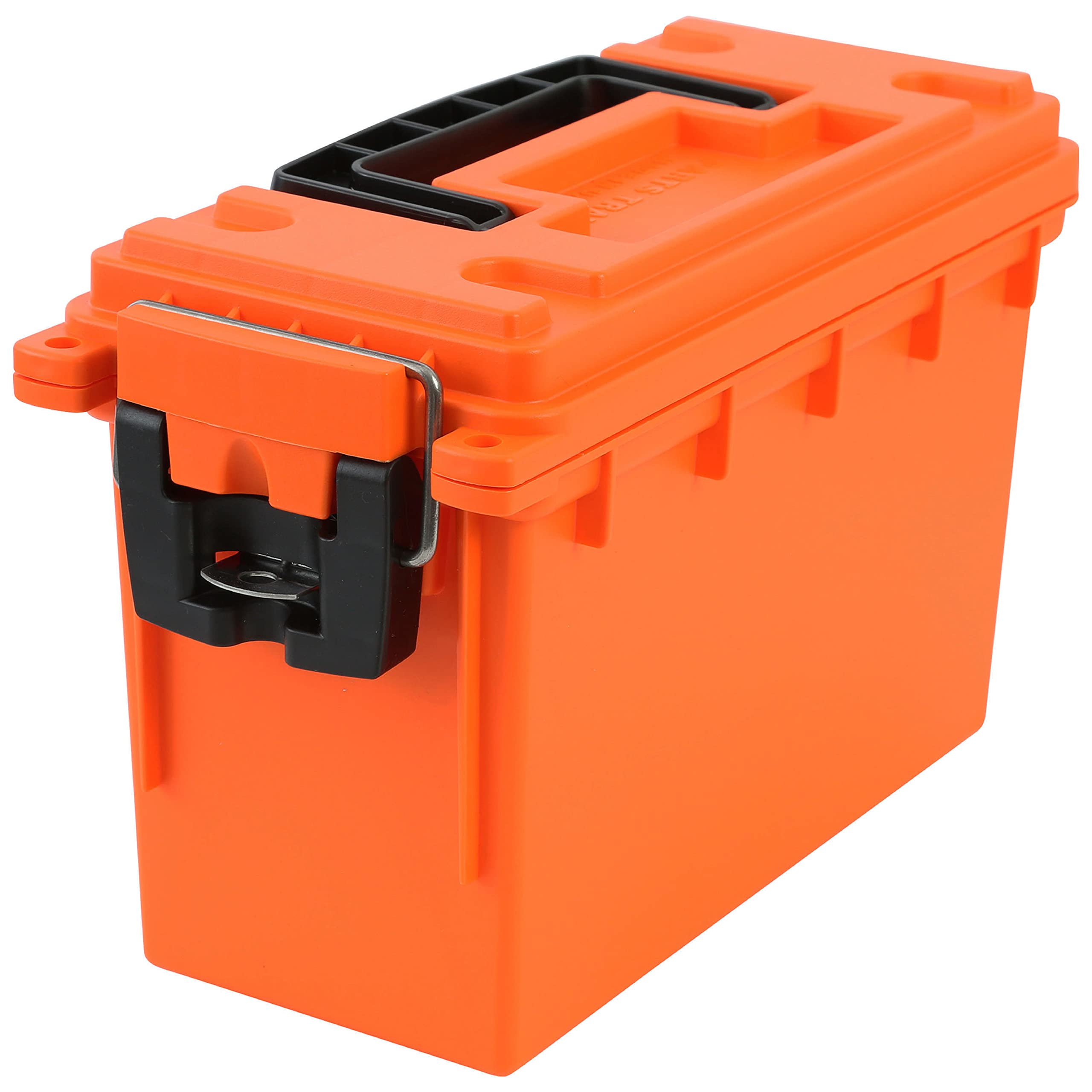 Sheffield 12680 Orange Marine Storage Box - Waterproof Ammo Storage Container with 3 Locking Options for Boating, Camping & Outdoor Gear Organization