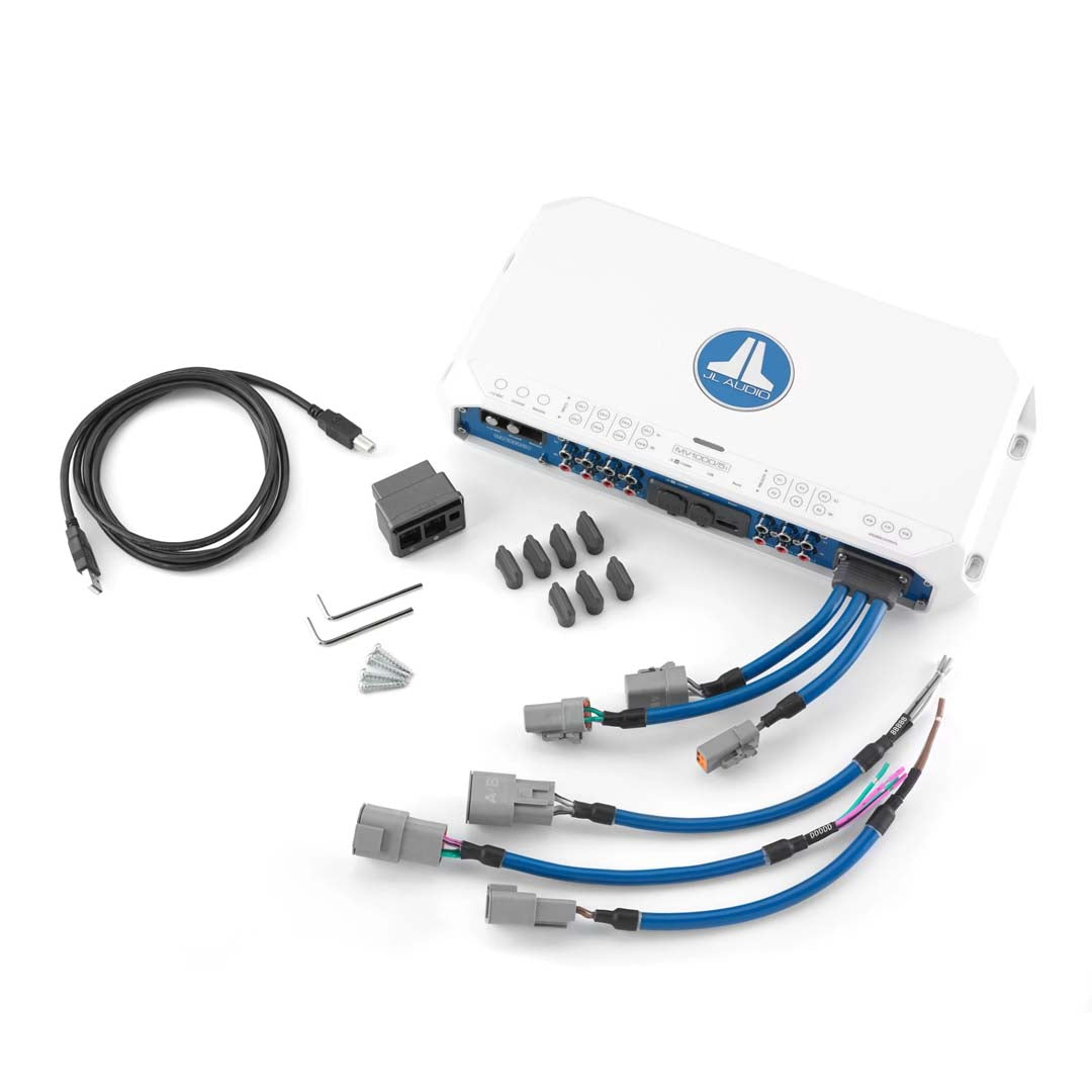 JL Audio MV1000/5i MVi Series 5-Channel Marine Amplifier with DSP - Waterproof Boat Audio System for Marine, Yacht, and Off-Road Vehicle Stereo Upgrades