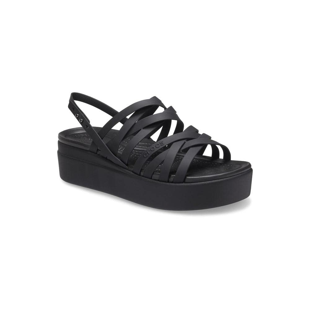 Crocs Women's Brooklyn Low Strappy Wedge Sandals - Comfortable & Stylish Slip-On Shoes for Women | Perfect for Summer, Beach, and Casual Outings