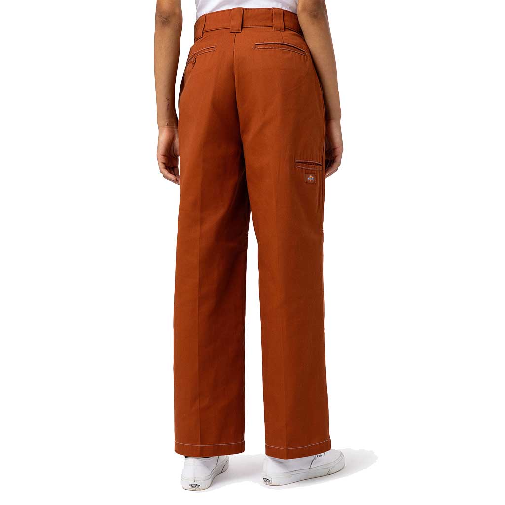 Dickies Women's Double Knee Work Pants - Durable Gingerbread Brown for Construction, Landscaping & Outdoor Workwear