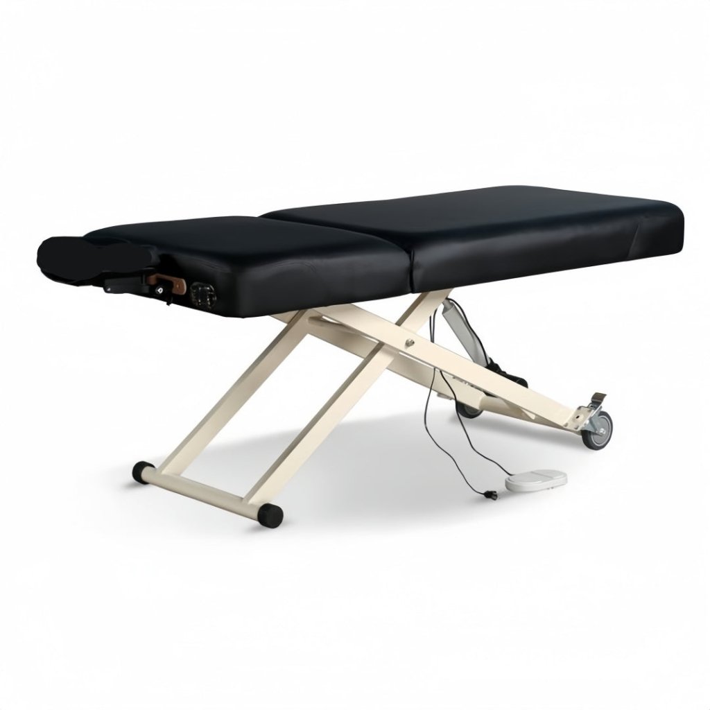 Greenlife Professional Electric Lift Massage Table with Adjustable Backrest - Portable Spa Table for Chiropractors, Physical Therapy & Home Use