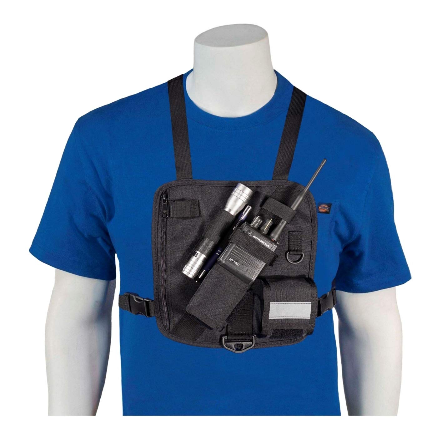 HOLSTERGUY RCH-201S Solid Radio Chest Harness - Adjustable Shoulder Holster for Motorola, ICOM, Vertex Two-Way Radios & Walkie Talkies - USA Made - Perfect for Security, Construction & Outdoor Adventures
