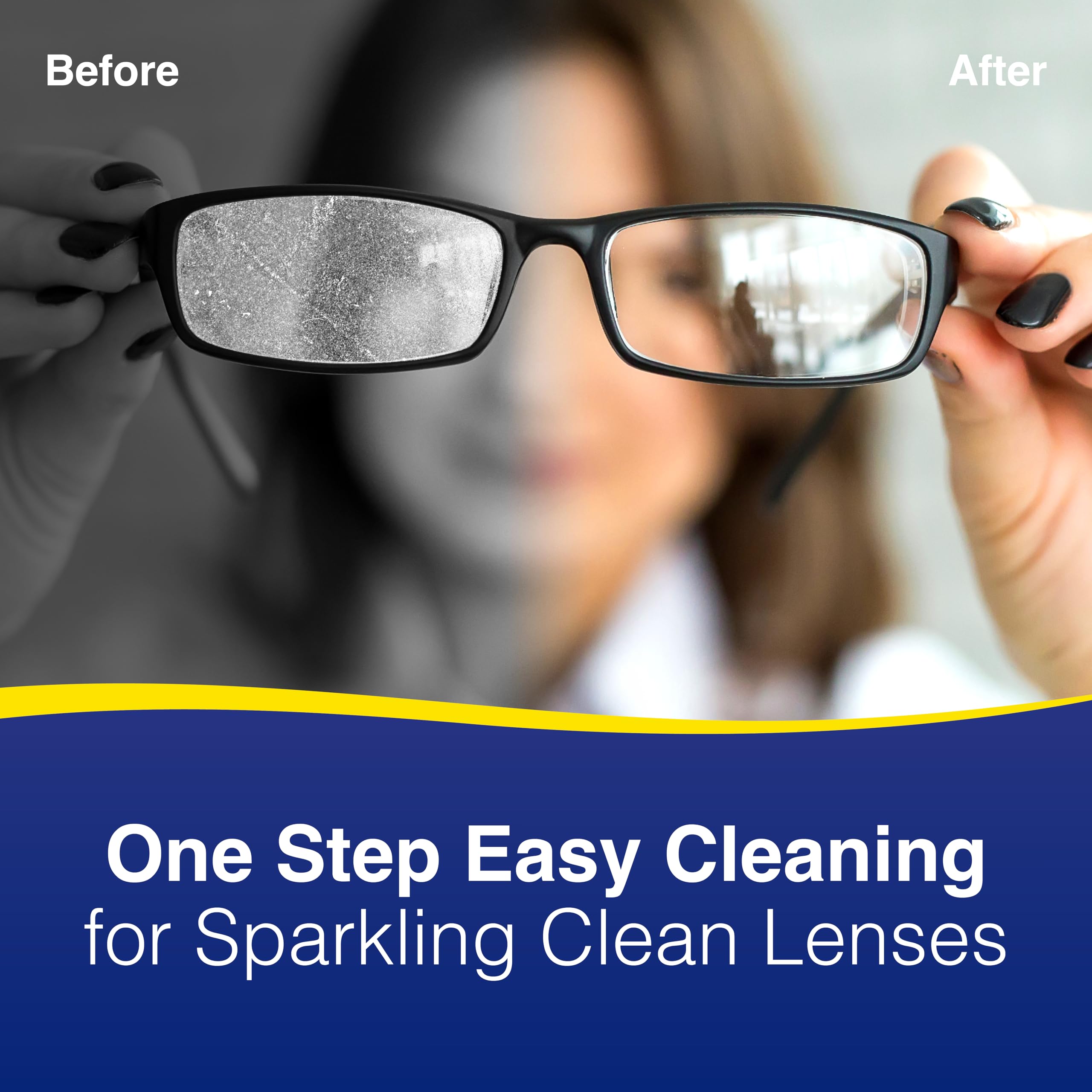 ClearWipe Microfiber Lens Cleaner with Isopropyl Alcohol - 40 Pre-Moistened Wipes for Glasses, Camera Lenses & Electronics - Streak-Free Cleaning Solution for Eyeglasses, Smartphones & Screens