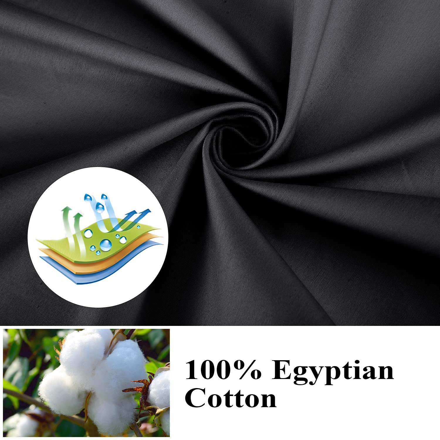 Queen Size Fitted Sheet - 100% Egyptian Cotton 600 Thread Count, Deep Pocket 16