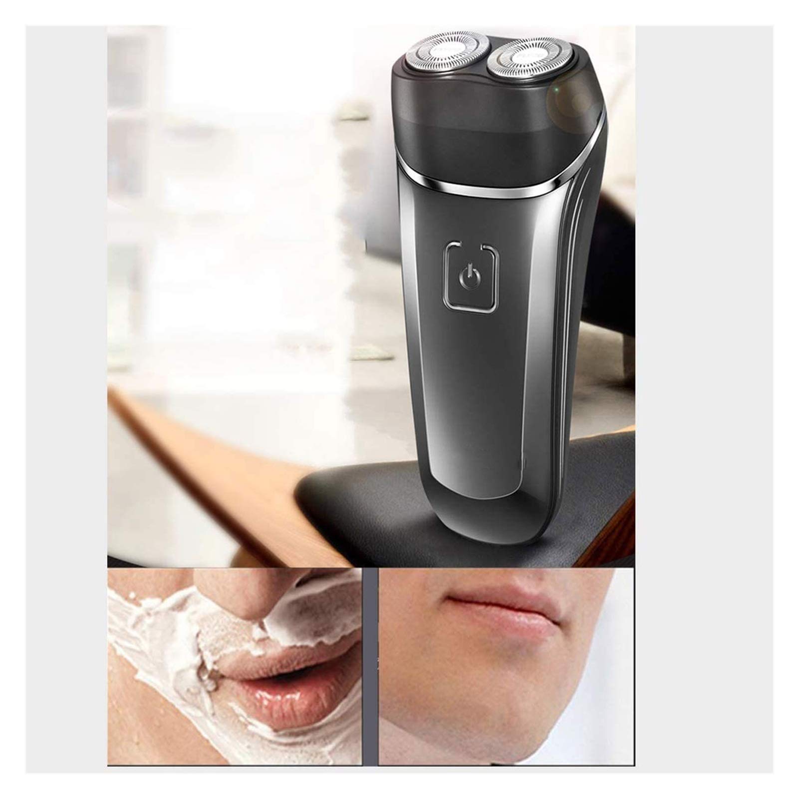 HHWKSJ Men's Electric Shaver - Waterproof Rotary Shaver for Wet/Dry Use, Cordless USB Rechargeable Facial Hair Trimmer | Perfect for Travel, Daily Grooming & Quick Beard Shaving at Home