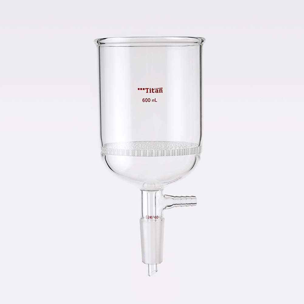 600ml Glass Buchner Funnel with 24/40 Standard Taper Joint - Vacuum Filtration Kit for Chemistry Labs, Essential for Organic Synthesis & Solvent Purification