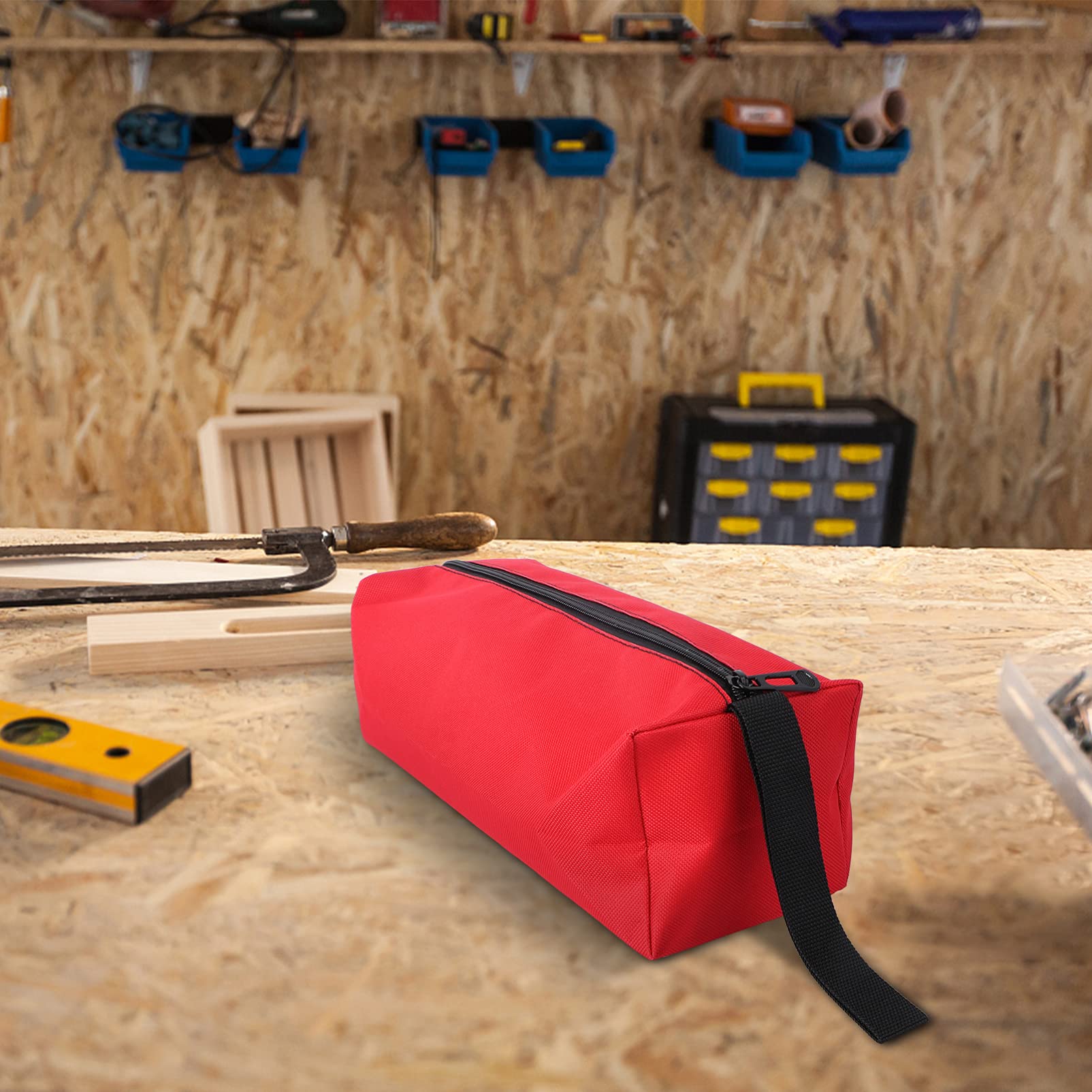 Hemobllo 1pc Multifunctional Oxford Cloth Tool Bag for Men - Travel, Garden & Woodworking Carry On Organizer with Metal Accessories (Red) - Perfect for DIY Projects, Camping & Outdoor Adventures