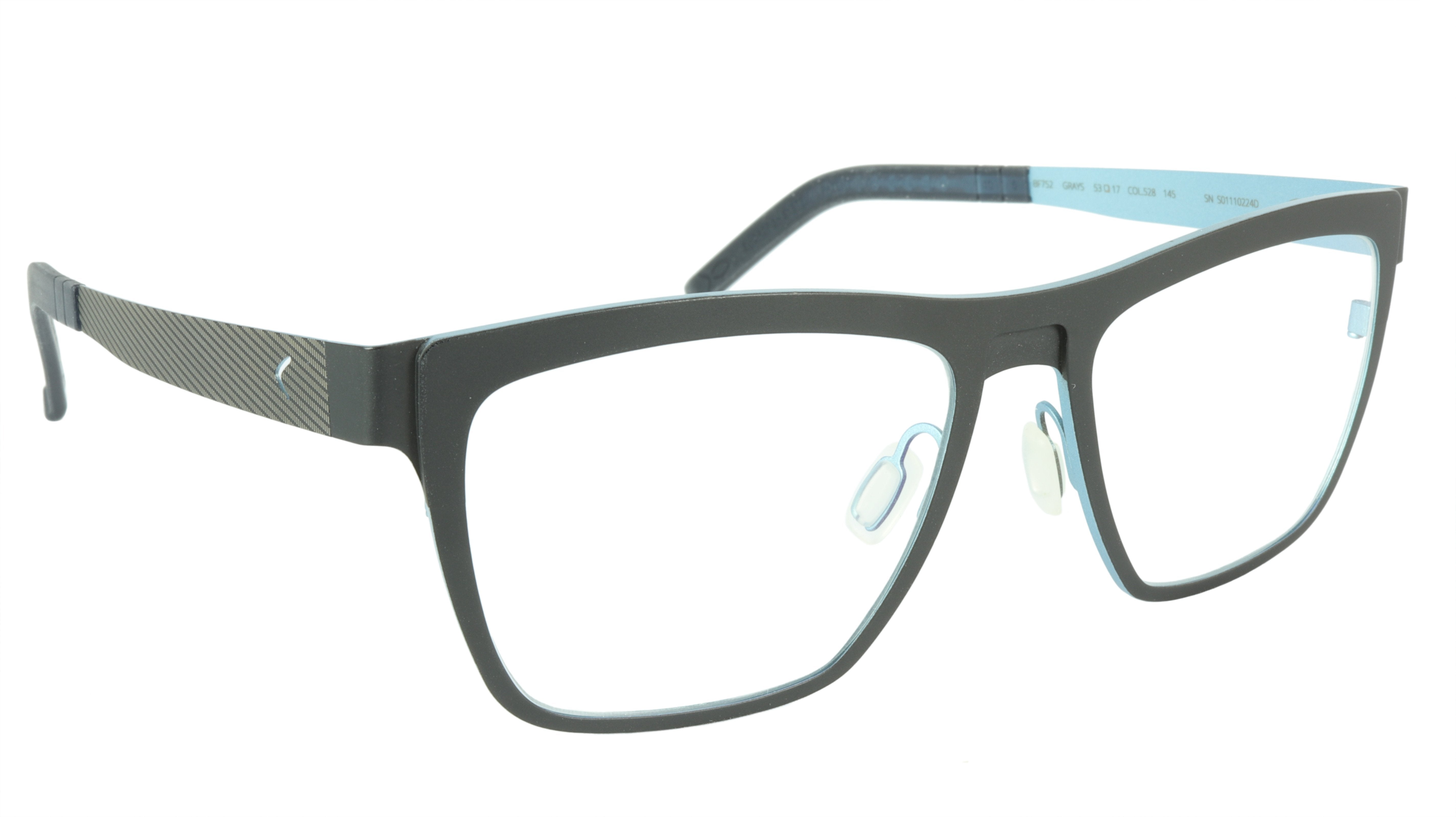 Blackfin Grays BF752 C528 Beta Titanium Eyeglasses - Lightweight & Hypoallergenic Italian-Made Frames for Men & Women | Perfect for Office, Reading & Everyday Wear