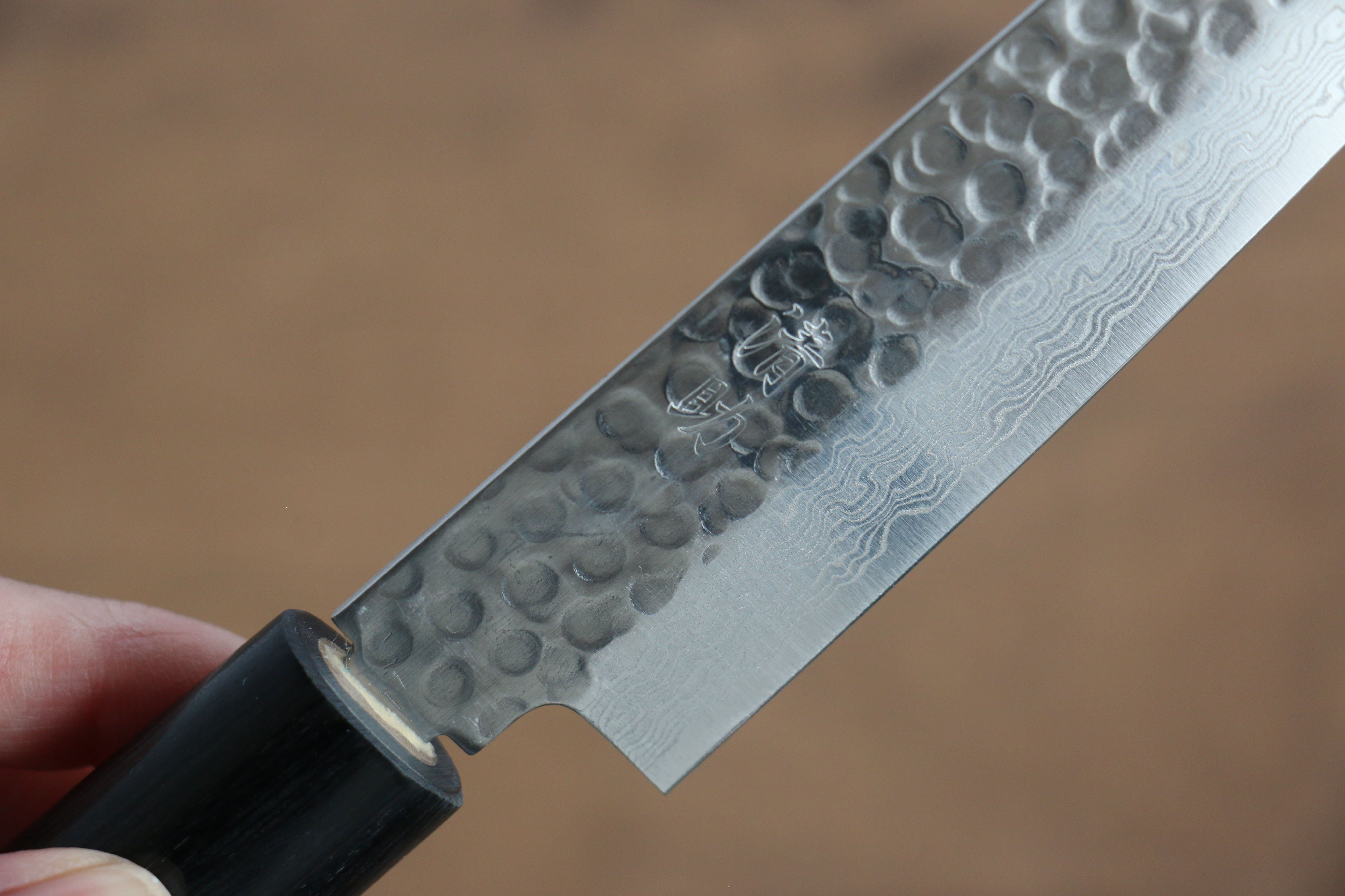 Premium Seisuke VG10 16-Layer Hammered Damascus Petty Utility Knife - 150mm Shitan Handle - Perfect for Slicing Fruits, Vegetables & Precision Kitchen Tasks