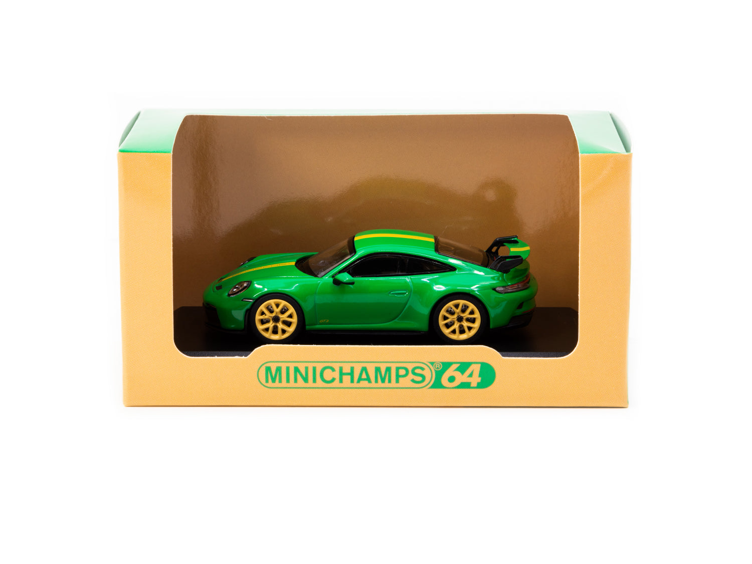 Minichamps 1/64 Scale Porsche 911 GT3 Diecast Model Car in Python Green - Perfect for Collectors, Display, and Racing Enthusiasts