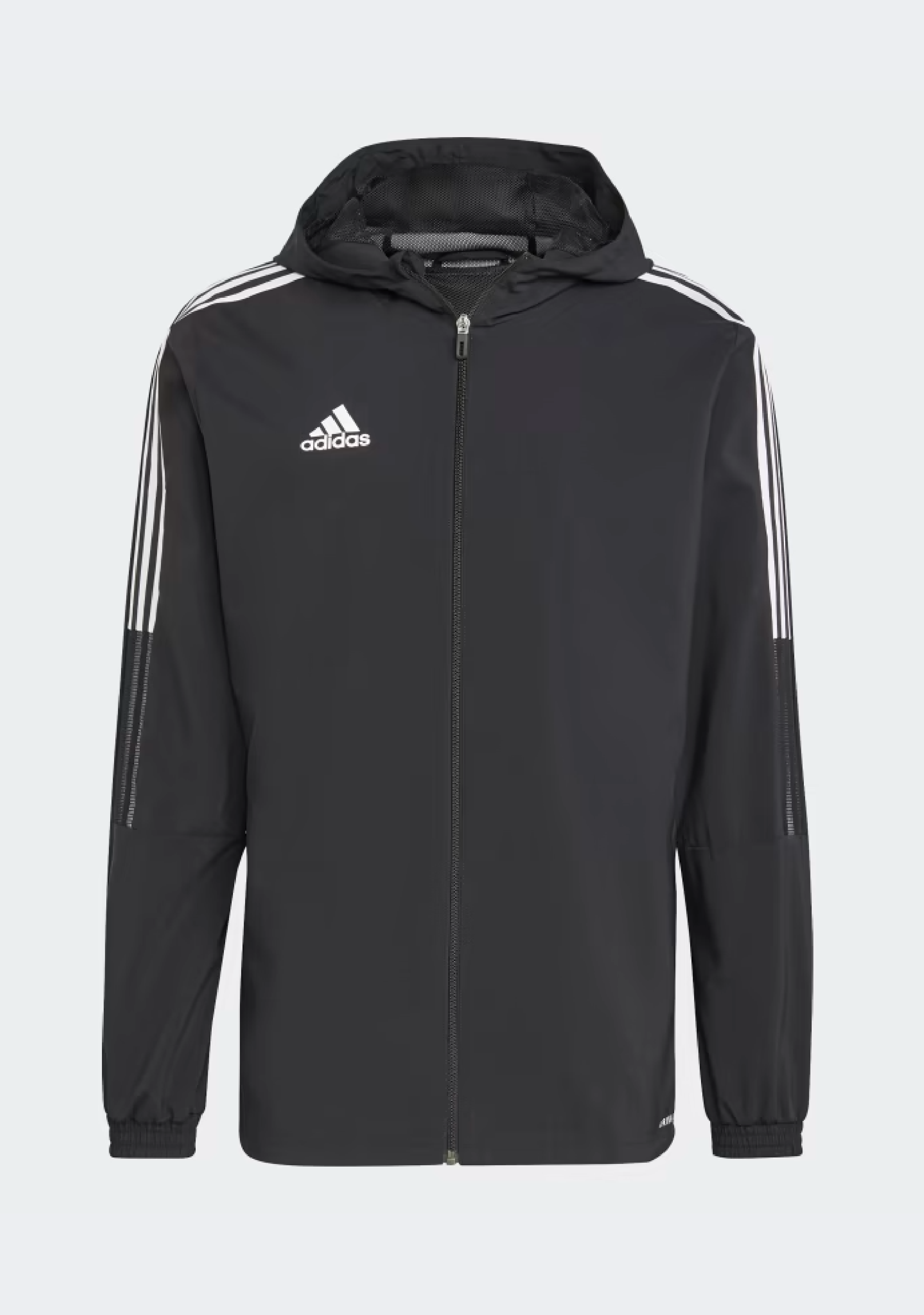 Adidas Men's Tiro 21 Windbreaker Jacket - Lightweight Water-Resistant Training Hoodie for Running, Soccer & Outdoor Sports | Gym Workout & Casual Wear