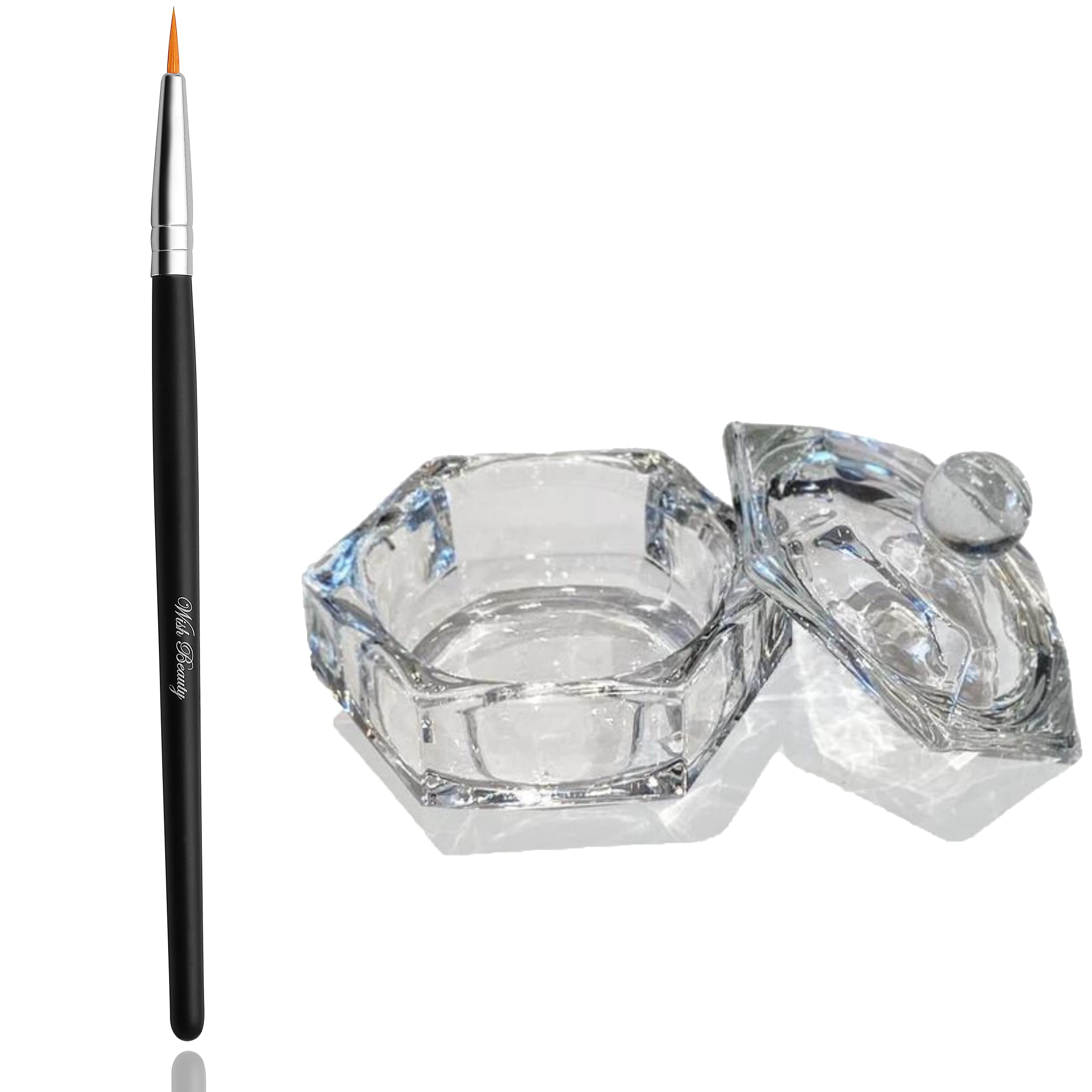 Glamified Tint Lash Brush & Dappen Mixing Dish Kit - Professional Eyelash & Eyebrow Tinting Tools for DIY Salon-Quality Results - Perfect for Home Beauty Treatments & Professional Makeup Artists